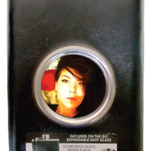 8 oz. Stainless Steel Flask w/Built-in Shot Glass