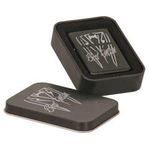 Flip Top Lighters in Black Tin