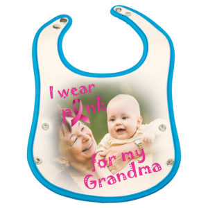 Blue Baby Bib w/Bottom Snaps